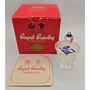 1980 English Royal Brierley Cut Lead Crystal Lantern Ornament 4793 Christmas U97